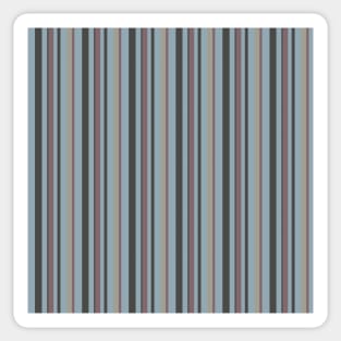 Thin Vertical Stripe Pattern in Blue and Brown Sticker